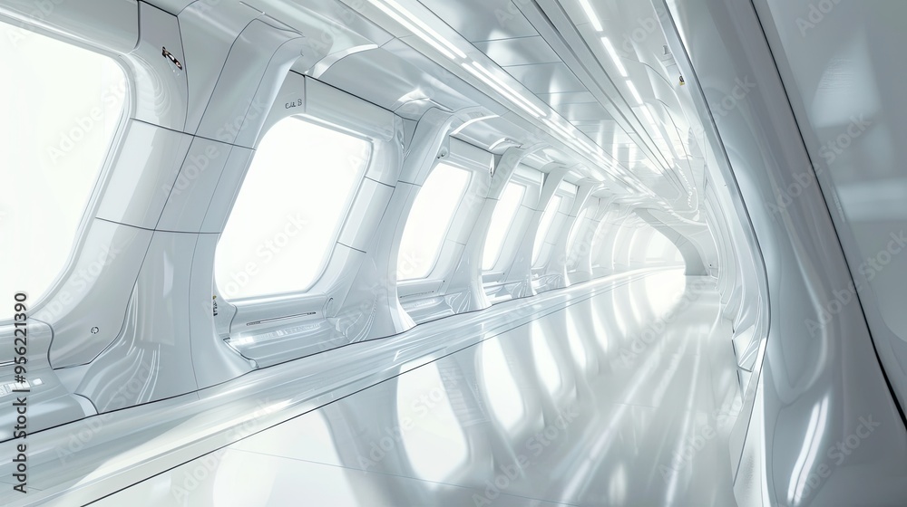 futuristic window with white color futuristic window with white color