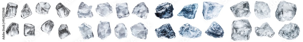 Obraz premium Salt rock isolated on white background, clipping path, full depth of field.