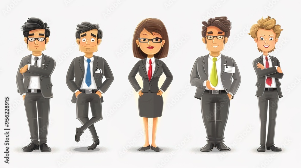 Stunning Cartoon Business People and Characters: A Dynamic and Creative Workplace Visual. Showcasing Professionalism and Imagination. Stunning Cartoon Business People and Characters: A Dynamic and Creative Workplace Visual. Showcasing Professionalism and Imagination.