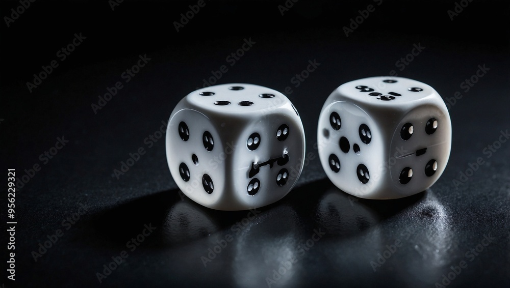 dice on black background dice on black background