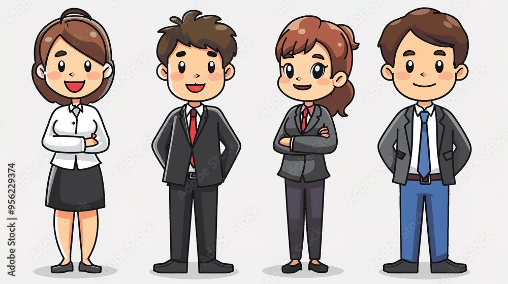 Stunning Cartoon Business People and Characters: A Dynamic and Creative Workplace Visual. Showcasing Professionalism and Imagination. Stunning Cartoon Business People and Characters: A Dynamic and Creative Workplace Visual. Showcasing Professionalism and Imagination.