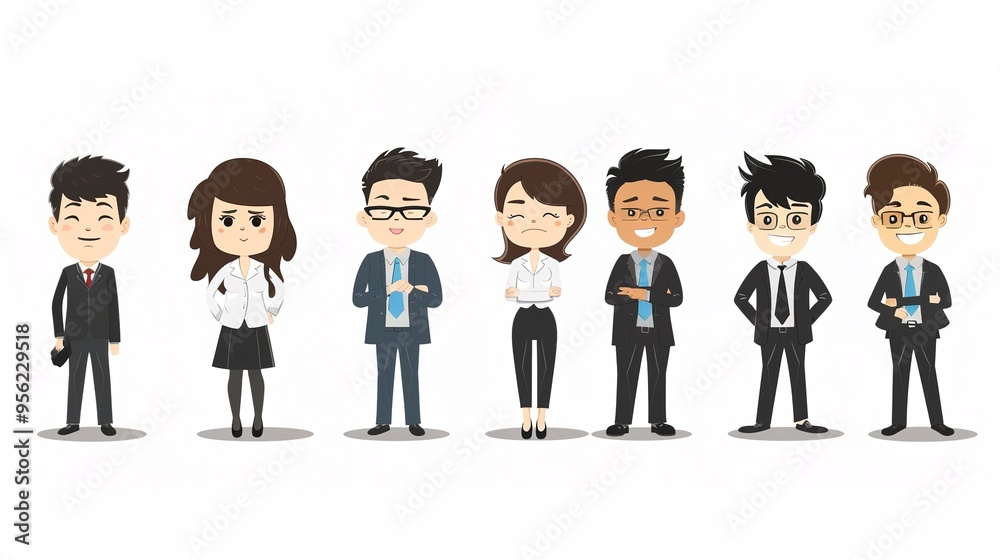 Stunning Cartoon Business People and Characters: A Dynamic and Creative Workplace Visual. Showcasing Professionalism and Imagination. Stunning Cartoon Business People and Characters: A Dynamic and Creative Workplace Visual. Showcasing Professionalism and Imagination.