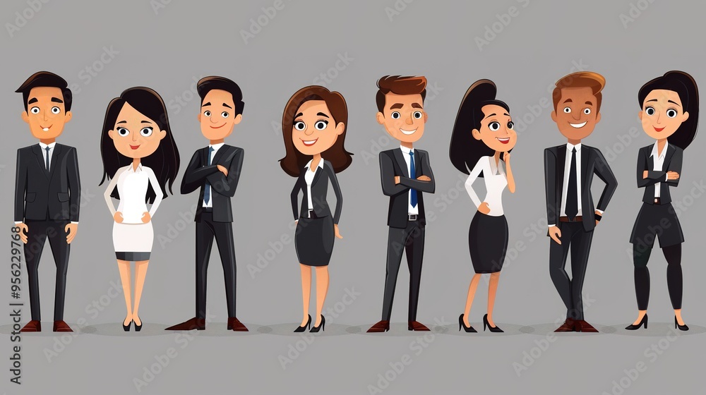 Stunning Cartoon Business People and Characters: A Dynamic and Creative Workplace Visual. Showcasing Professionalism and Imagination. Stunning Cartoon Business People and Characters: A Dynamic and Creative Workplace Visual. Showcasing Professionalism and Imagination.