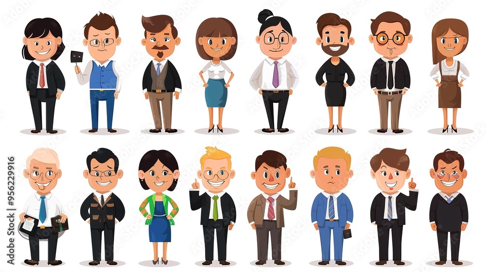 Stunning Cartoon Business People and Characters: A Dynamic and Creative Workplace Visual. Showcasing Professionalism and Imagination. Stunning Cartoon Business People and Characters: A Dynamic and Creative Workplace Visual. Showcasing Professionalism and Imagination.