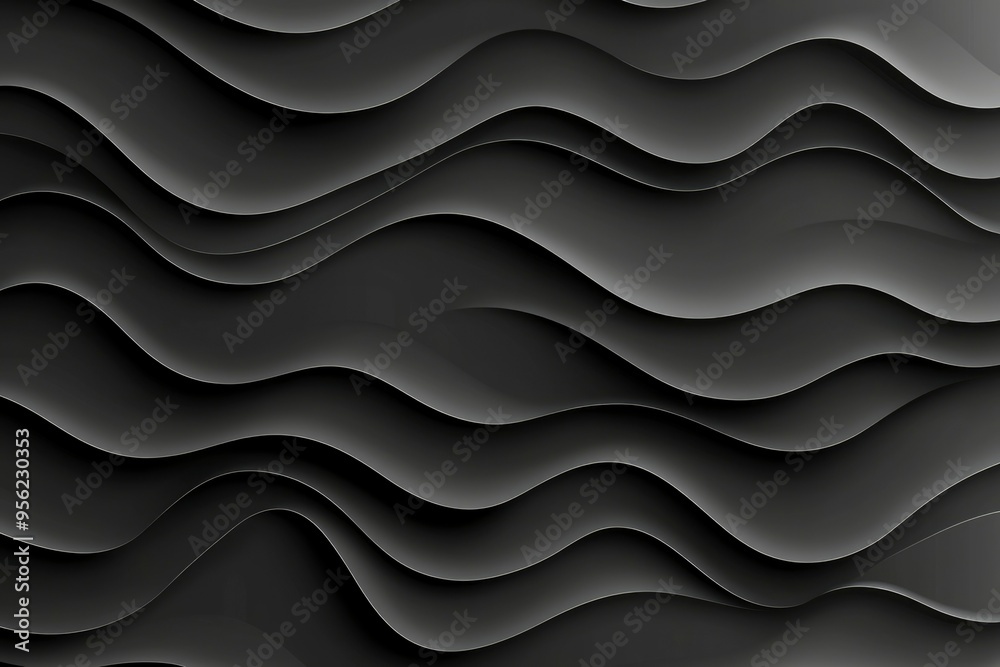 Abstract Black and Gray Wavy Pattern Abstract Black and Gray Wavy Pattern
