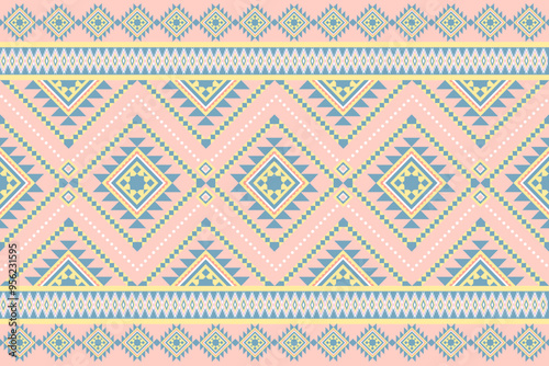 Navajo american indian pattern tribal ethnic motifs geometric vector background. Beautiful native american tribal motifs textile print ethnic traditional design. Navajo symbols textile pattern.