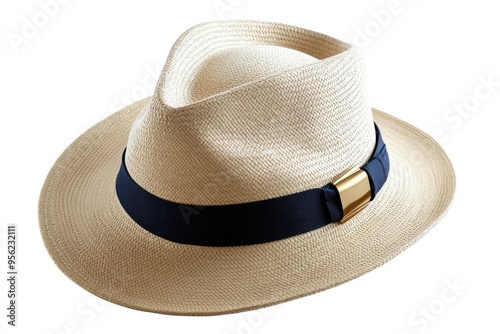 Stylish Unisex Fedora Hat with Wide Brim and Belt Buckle