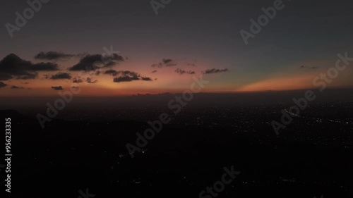 RAW FOOTAGE 4K VIDEO sunset views and city lights at the same time