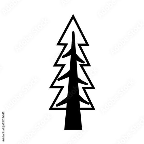 Tree icon vector. Plant illustration sign. Garden symbol or logo.