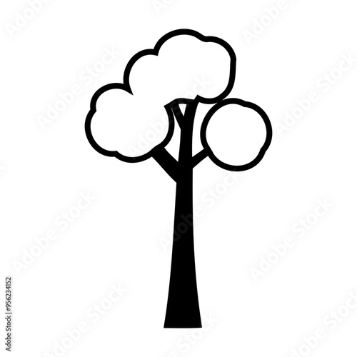 Tree icon vector. Plant illustration sign. Garden symbol or logo.