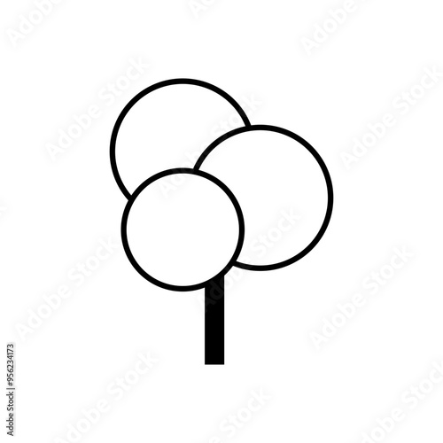 Tree icon vector. Plant illustration sign. Garden symbol or logo.
