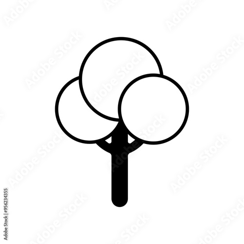 Tree icon vector. Plant illustration sign. Garden symbol or logo.