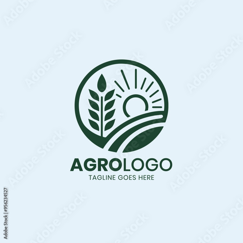 Organic Agriculture Branding Logo and Minimalist Plant logo