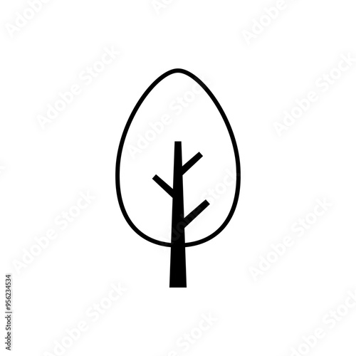 Tree icon vector. Plant illustration sign. Garden symbol or logo.