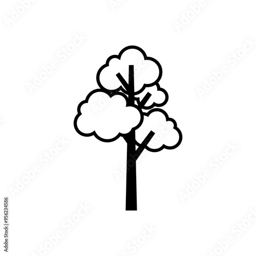 Tree icon vector. Plant illustration sign. Garden symbol or logo.