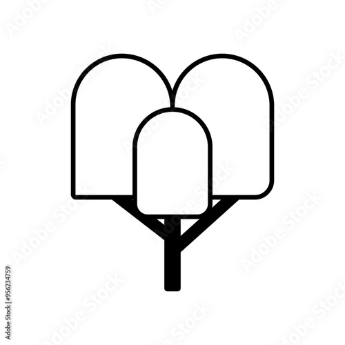 Tree icon vector. Plant illustration sign. Garden symbol or logo.