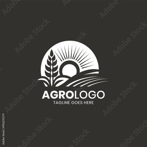 Organic Agriculture Branding Logo and Minimalist Plant logo