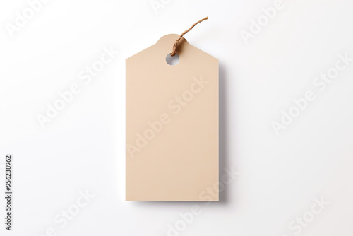 Empty Symbol Card for Promotions with Natural String. Isolated on white