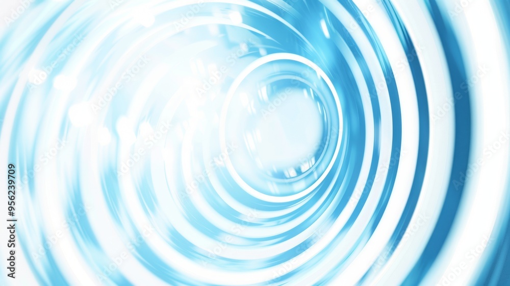 Blue and white background, circular lines, technological feel, smooth curves, simplicity, short transitions, and clarity Blue and white background, circular lines, technological feel, smooth curves, simplicity, short transitions, and clarity
