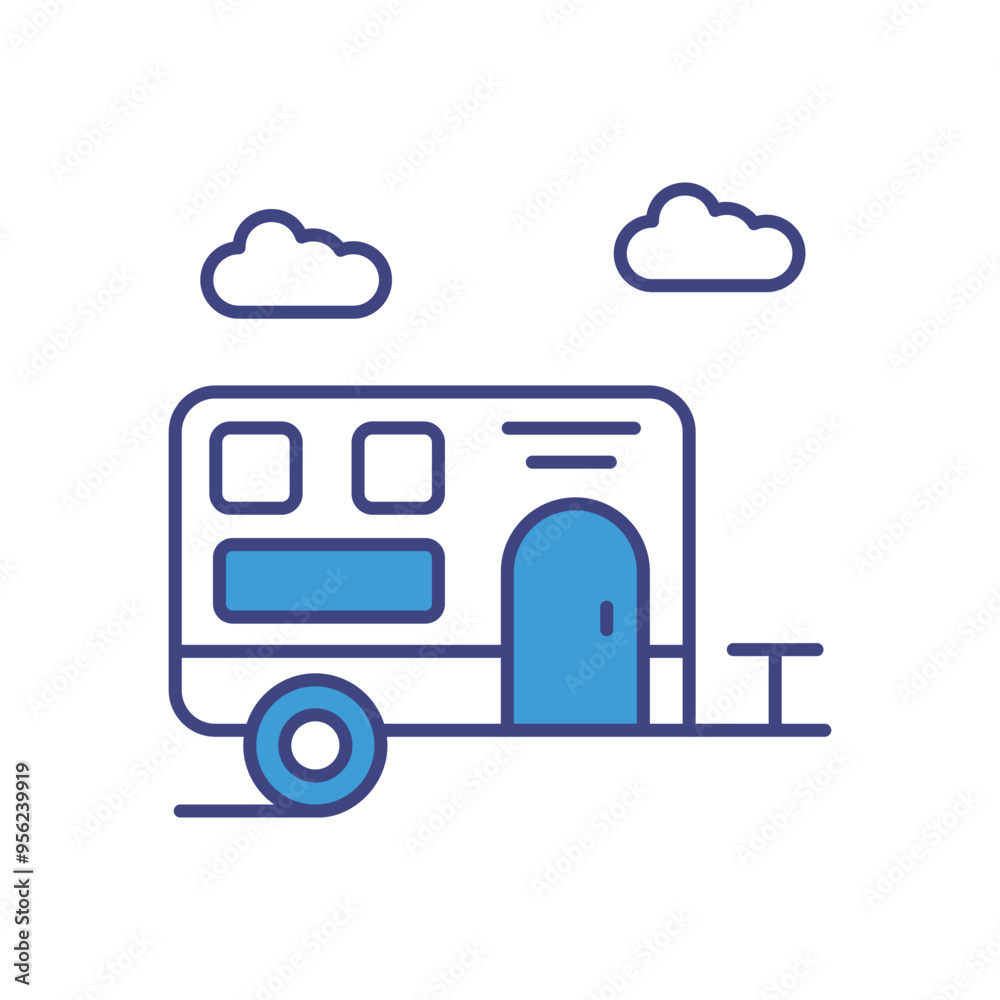 Recreational Vehicle icon vector stock illustration Recreational Vehicle icon vector stock illustration