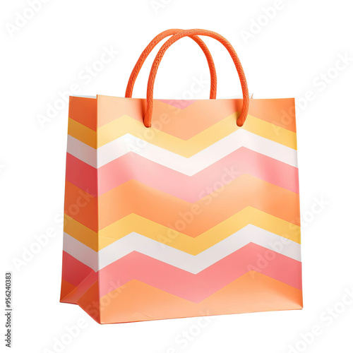 Elegant Paper Gift Bag for Special Occasions isolated on white
