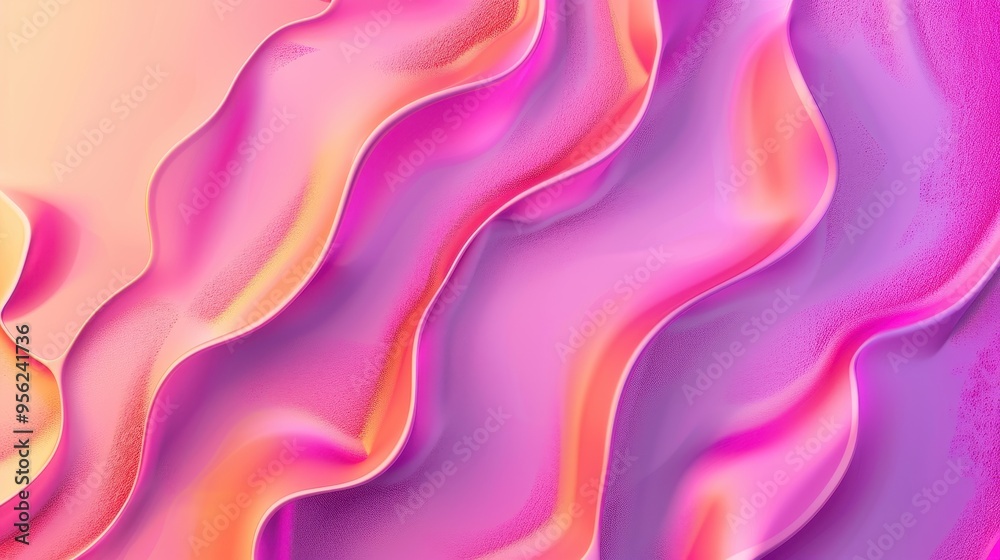 Obraz premium Abstract Pink and Yellow Swirling Gradient Background