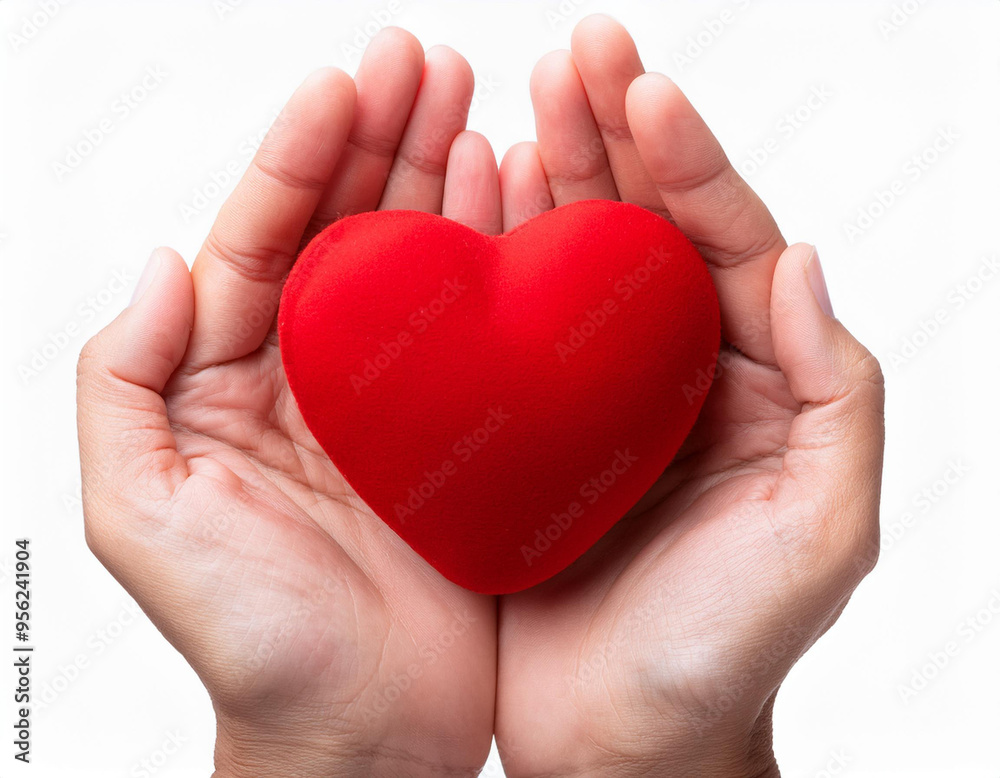 an image of red engagement box holding by hand of young girl an image of red engagement box holding by hand of young girl