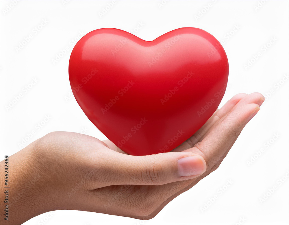 an image of red engagement box holding by hand of young girl an image of red engagement box holding by hand of young girl