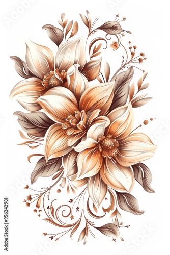 Elegant Brown Floral Arrangement