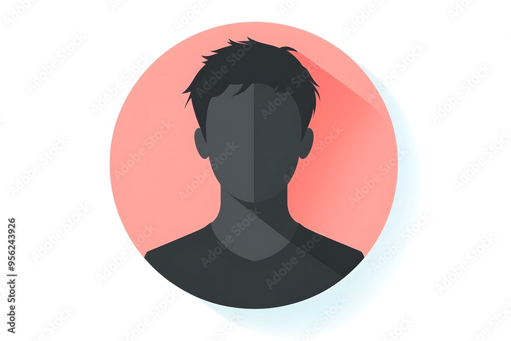 Silhouette of a young male figure against a colorful background. Silhouette of a young male figure against a colorful background.