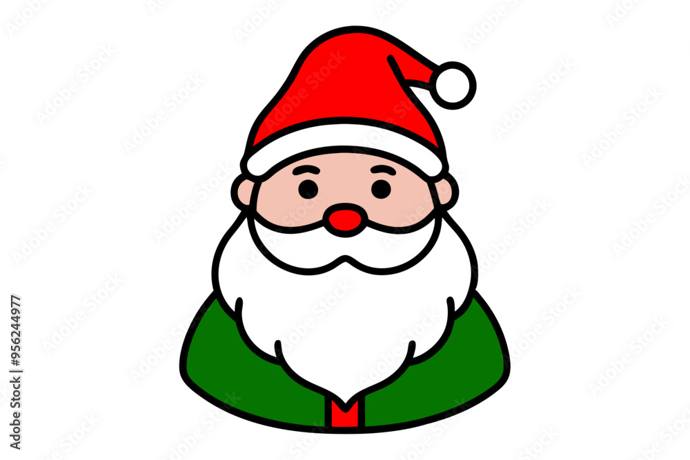 Santa Claus vector line art illustration Santa Claus vector line art illustration