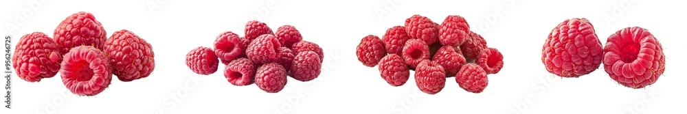 Isolated raspberry on white background, depth of field is full Isolated raspberry on white background, depth of field is full