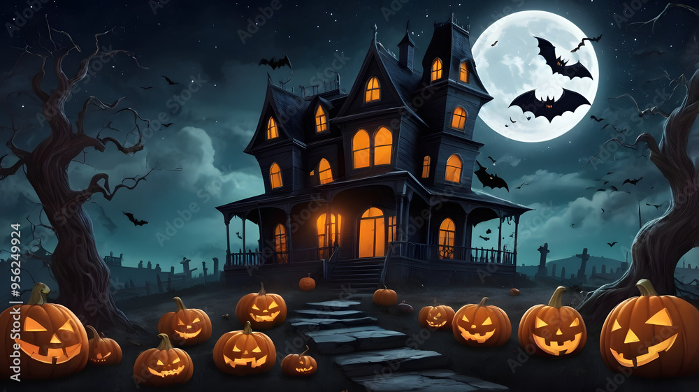 halloween background with pumpkin, ai generated halloween background with pumpkin, ai generated