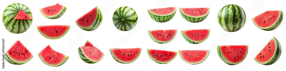 White background, full depth of field, watermelon isolated White background, full depth of field, watermelon isolated