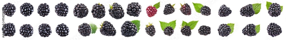 Full depth of field blackberry isolated on white background Full depth of field blackberry isolated on white background