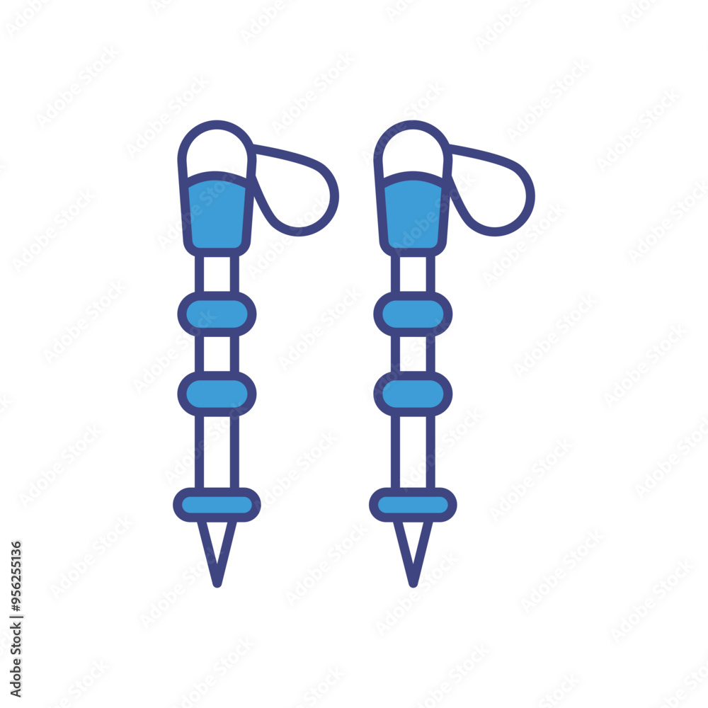 Trekking Poles icon vector stock illustration Trekking Poles icon vector stock illustration