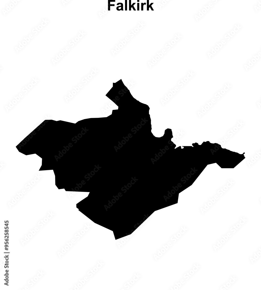 Falkirk blank outline map Falkirk blank outline map