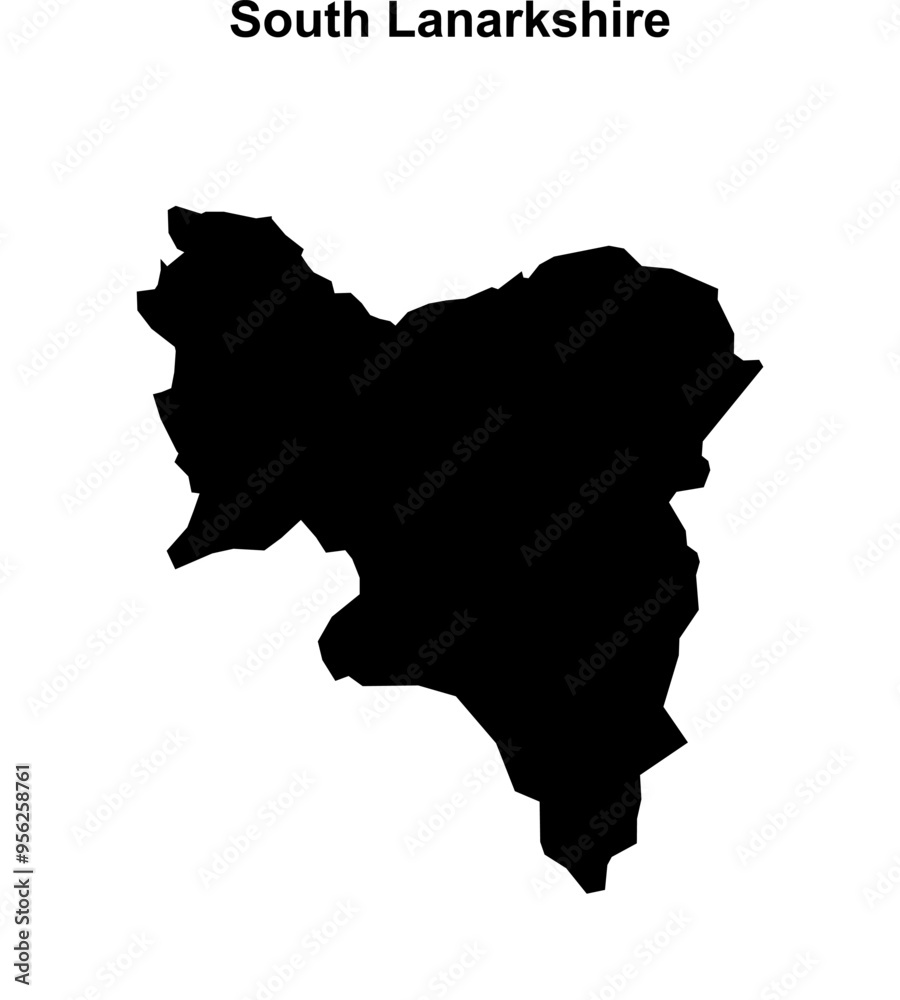 South Lanarkshire blank outline map South Lanarkshire blank outline map