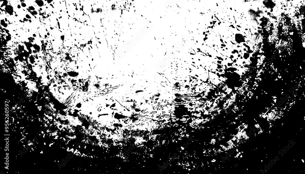 Obraz premium Transparent vector grunge ink abstract dirty poster background texture overlay. Place artwork over any image to make distressed effect