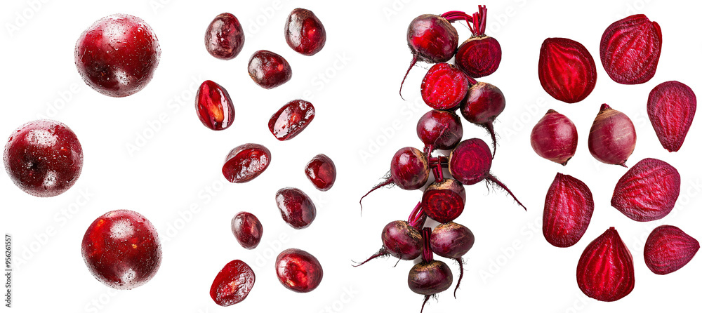 Falling beetroot isolated on white background with depth of field Falling beetroot isolated on white background with depth of field