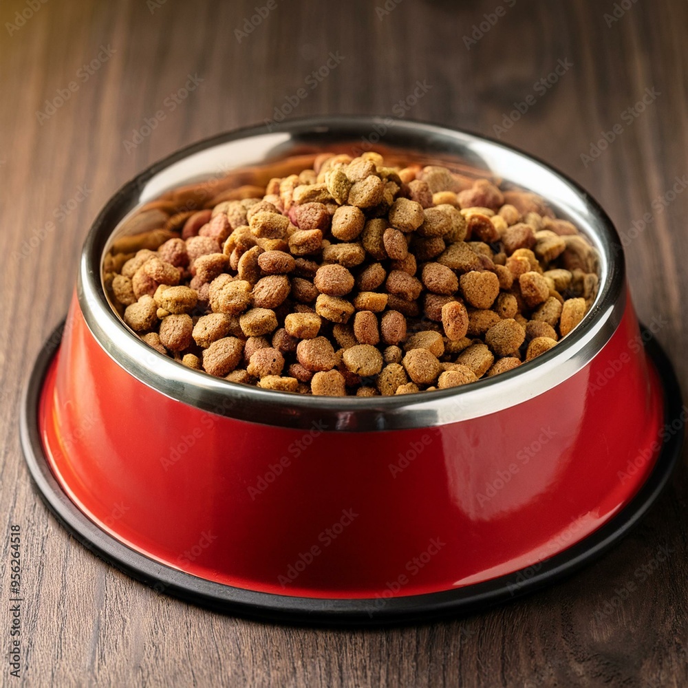 Dog food pedigree in bowl Dog food pedigree in bowl