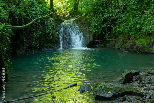 gorge of gea castel d'aiano waterfalls and streams among the bolognese mountains photo