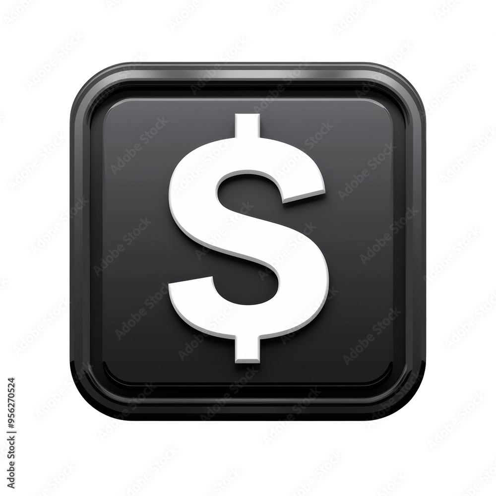 Dollar Glyph Icon Isolated on Transparent or White Background, PNG Dollar Glyph Icon Isolated on Transparent or White Background, PNG