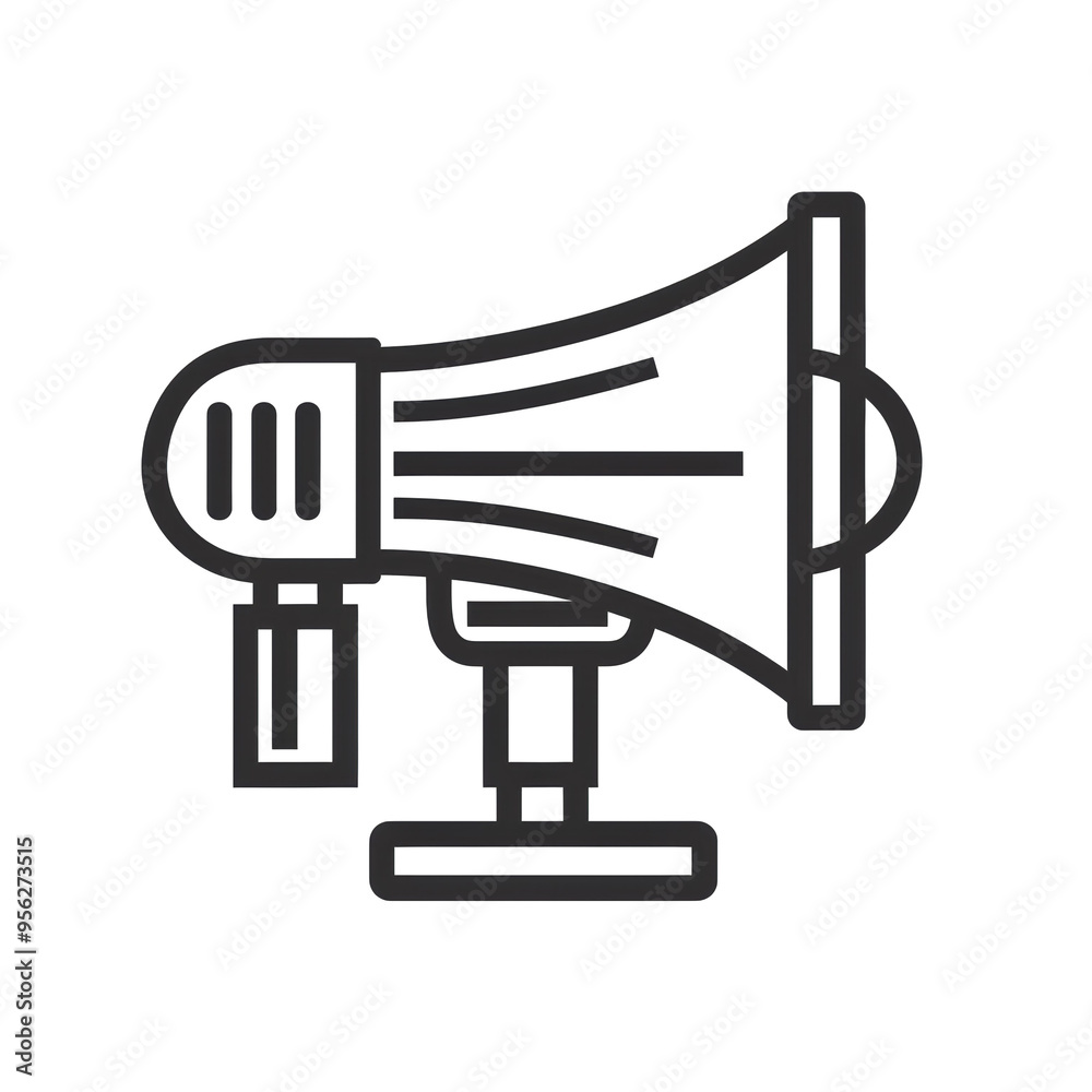 Advertising Line Icon Isolated on Transparent or White Background, PNG Advertising Line Icon Isolated on Transparent or White Background, PNG