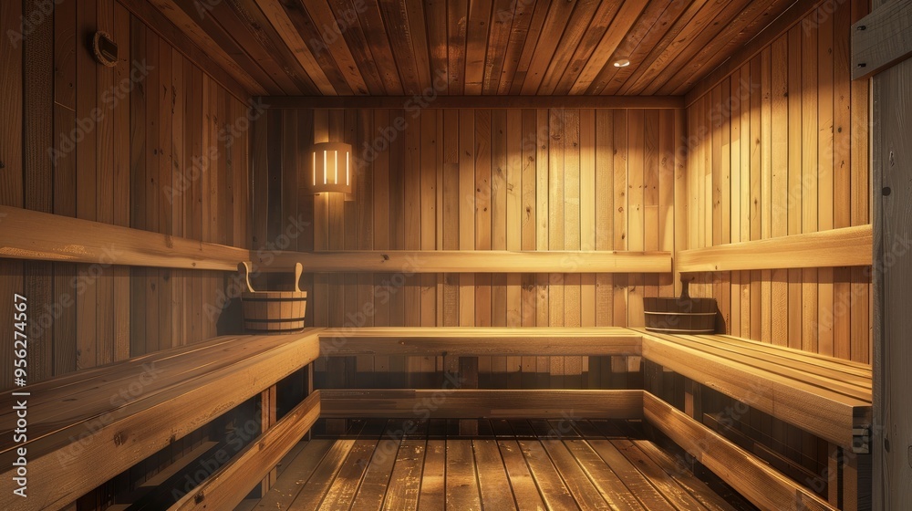 This is a picture of a simple traditional looking sauna It has wooden walls and benches and a small electric heater in the corner This is a picture of a simple traditional looking sauna It has wooden walls and benches and a small electric heater in the corner