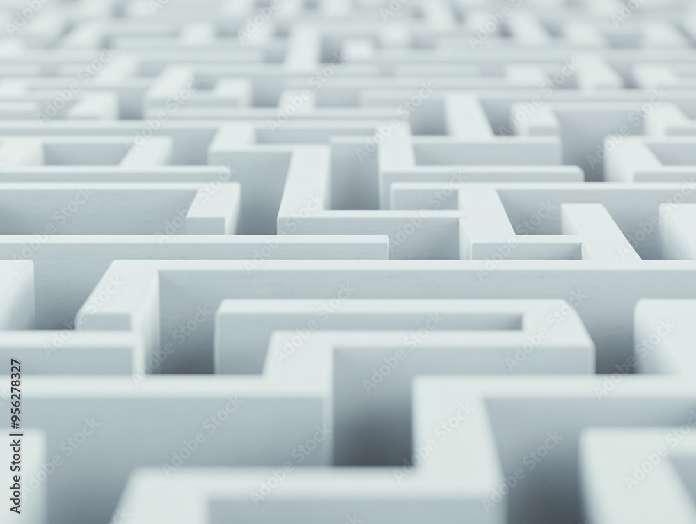 A close-up view of a white maze design, showcasing intricate geometric patterns that evoke curiosity and challenge perception. A close-up view of a white maze design, showcasing intricate geometric patterns that evoke curiosity and challenge perception.