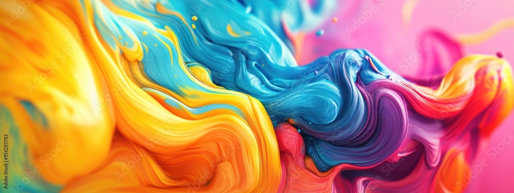 Abstract color paint background in a 3D cartoon rendering focused on design creativity inspiration and art 3D Color series Abstract color paint background in a 3D cartoon rendering focused on design creativity inspiration and art 3D Color series