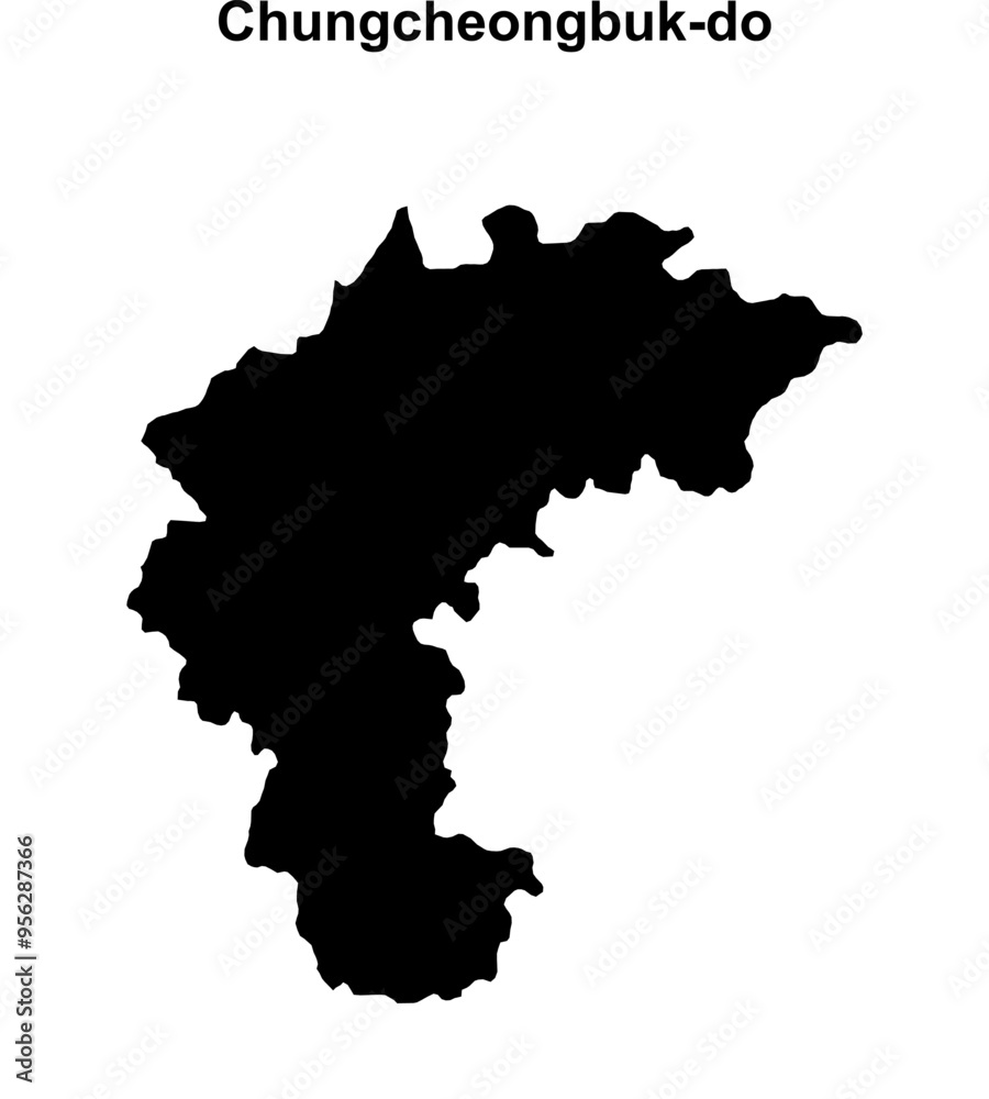 Fototapeta premium Chungcheongbuk-do province blank outline map
