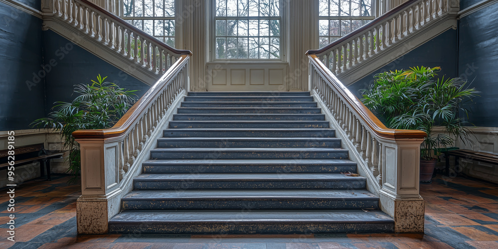 Old school, wide staircase Old school, wide staircase