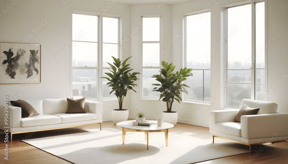 Photo interior modern design room 3d illustration Photo interior modern design room 3d illustration
